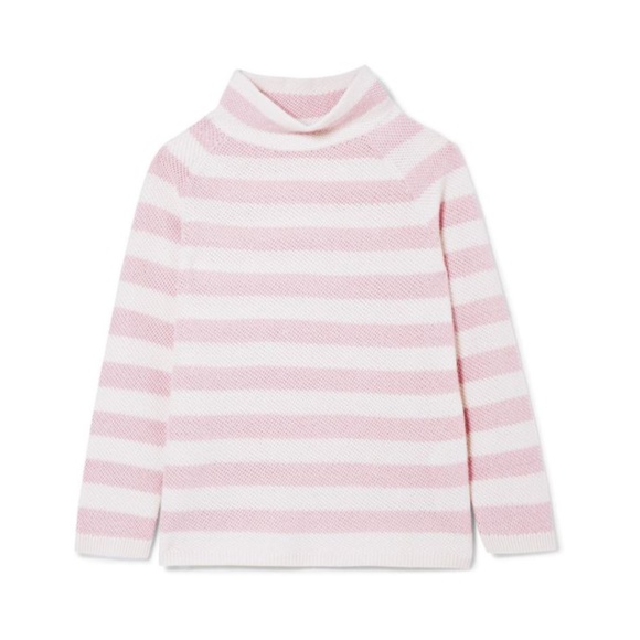 MaxMara Sweaters - Max Mara Osvaldo Striped Cashmere Sweater in Pastel Pink Small